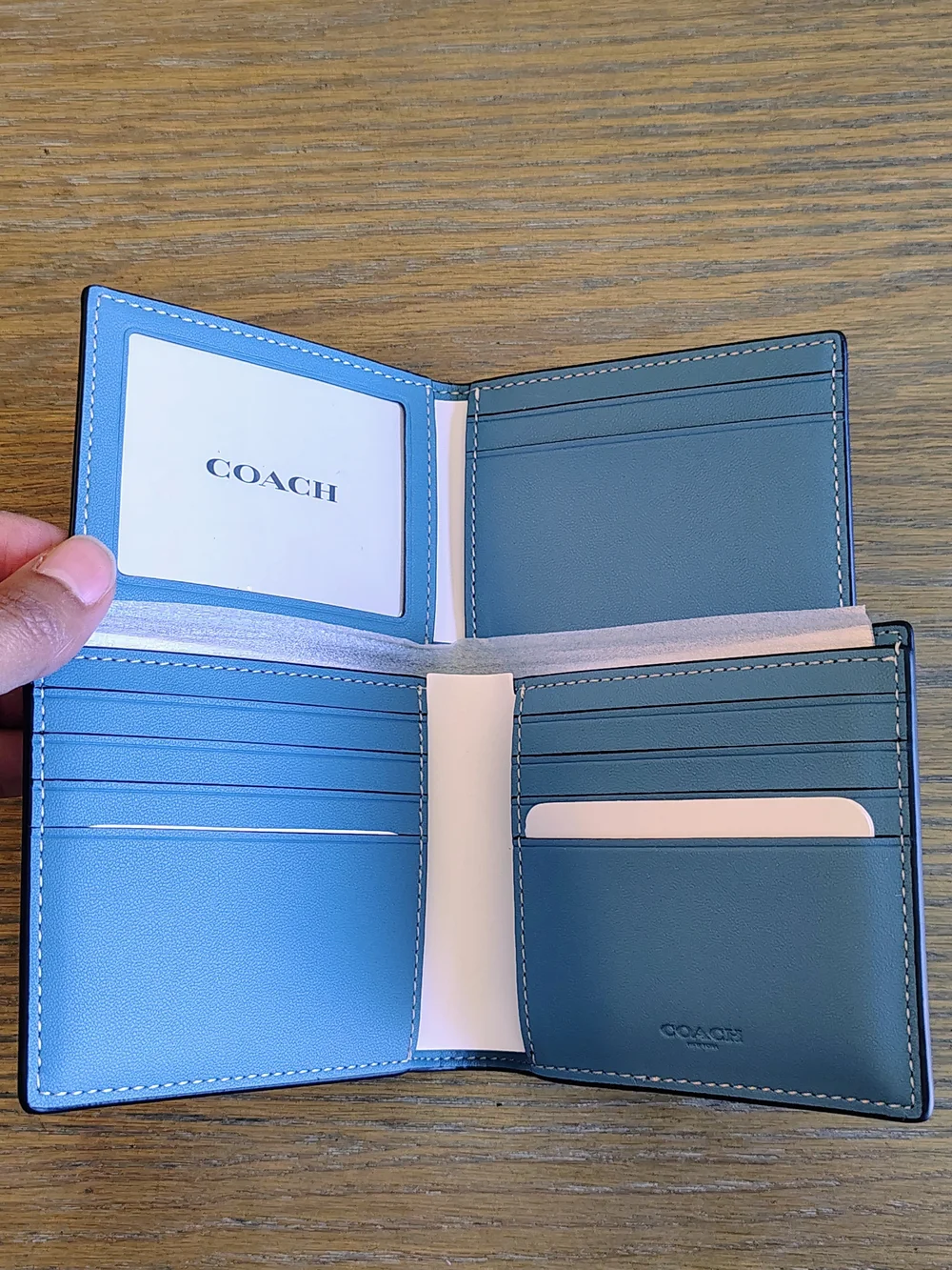 NWOT Coach Men's 3 In 1 Wallet Signature Canvas Happy Dog Creature CC135